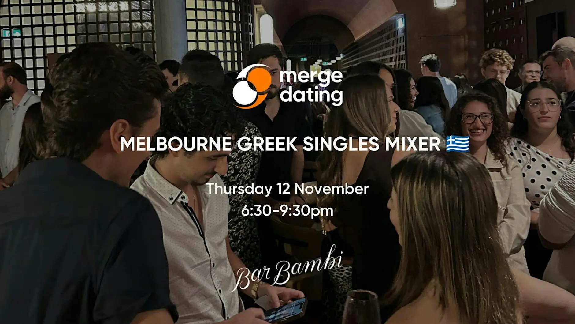 Melbourne | Greek Singles Mixer | Bar Bambi | Thursday 12th November