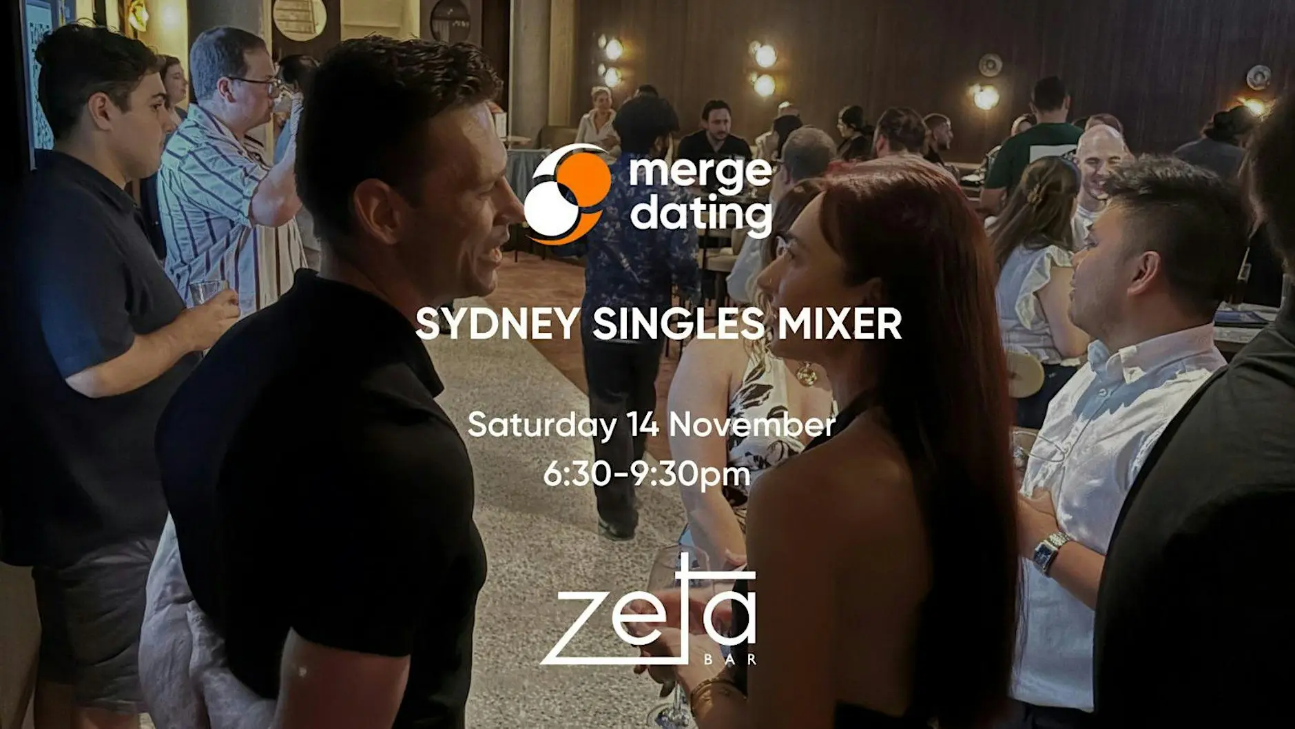 Sydney | Singles Mixer | Zeta Bar | Saturday 14th November | 30-40
