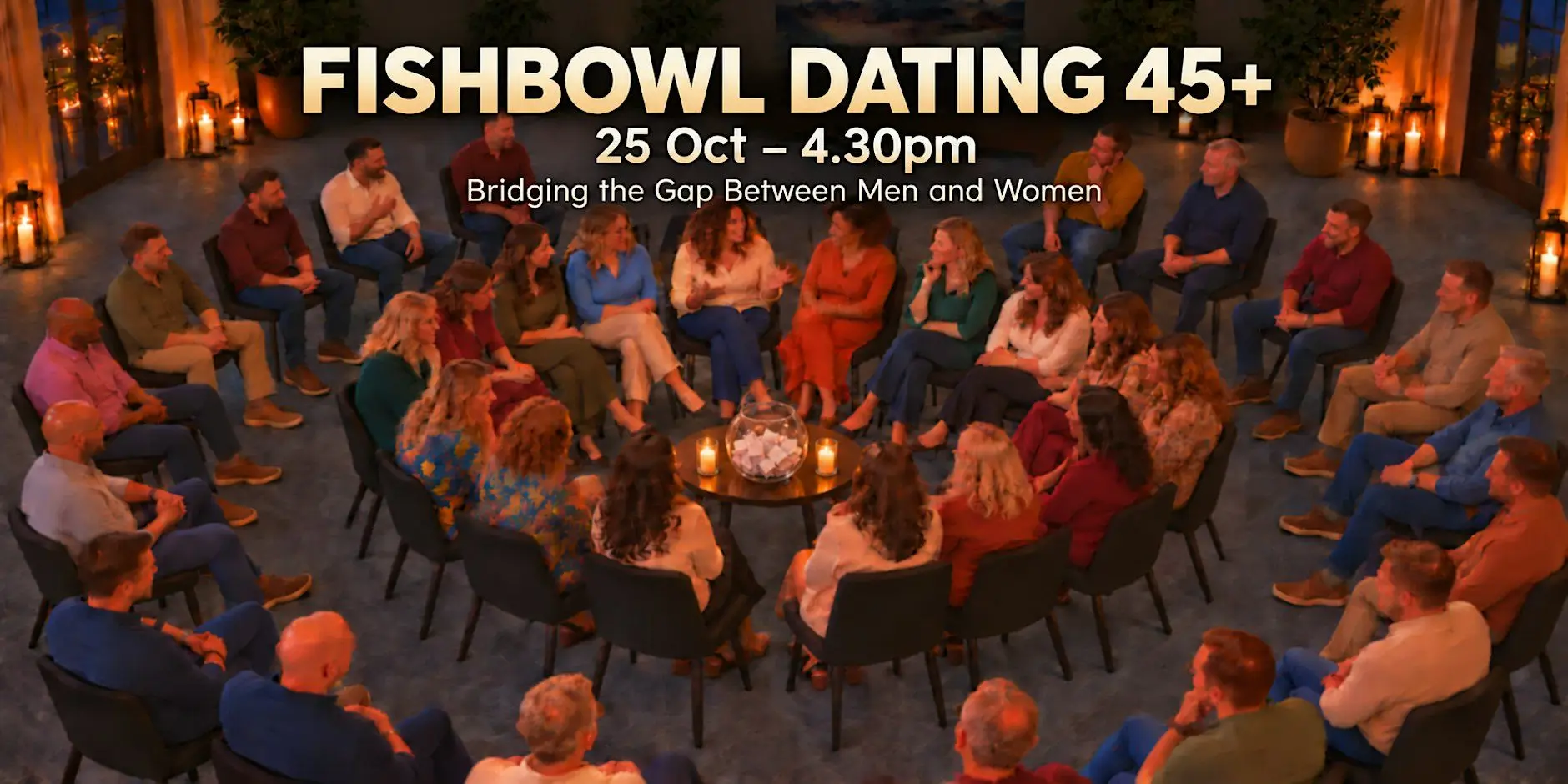 A FISHBOWL DATING EXPERIENCE - 45+ A FISHBOWL DATING EXPERIENCE - 45+