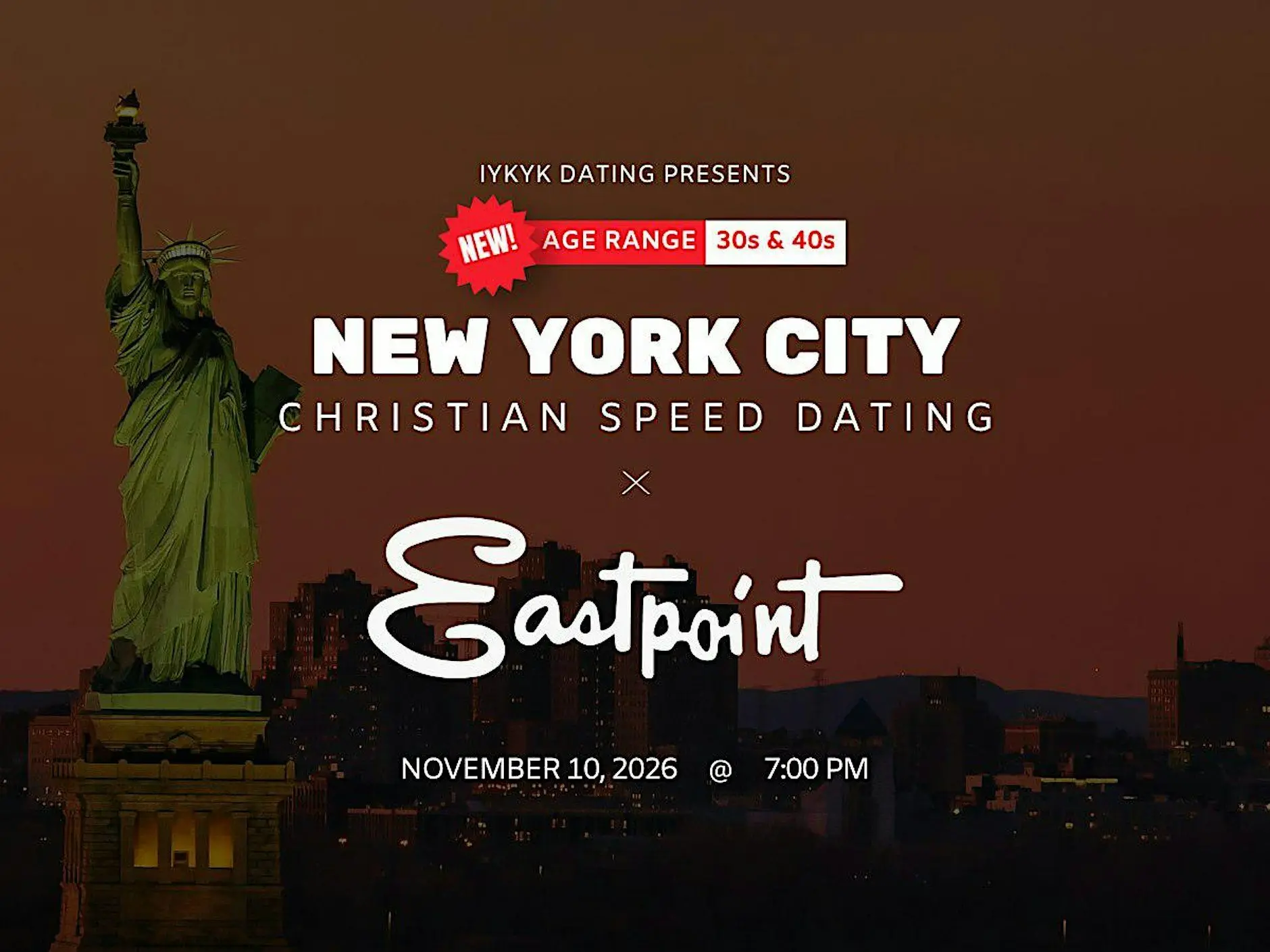 New York City Christian Speed Dating | IYKYK Dating | 33-49 | 11/10/26 New York City Christian Speed Dating | IYKYK Dating | 33-49 | 11/10/26