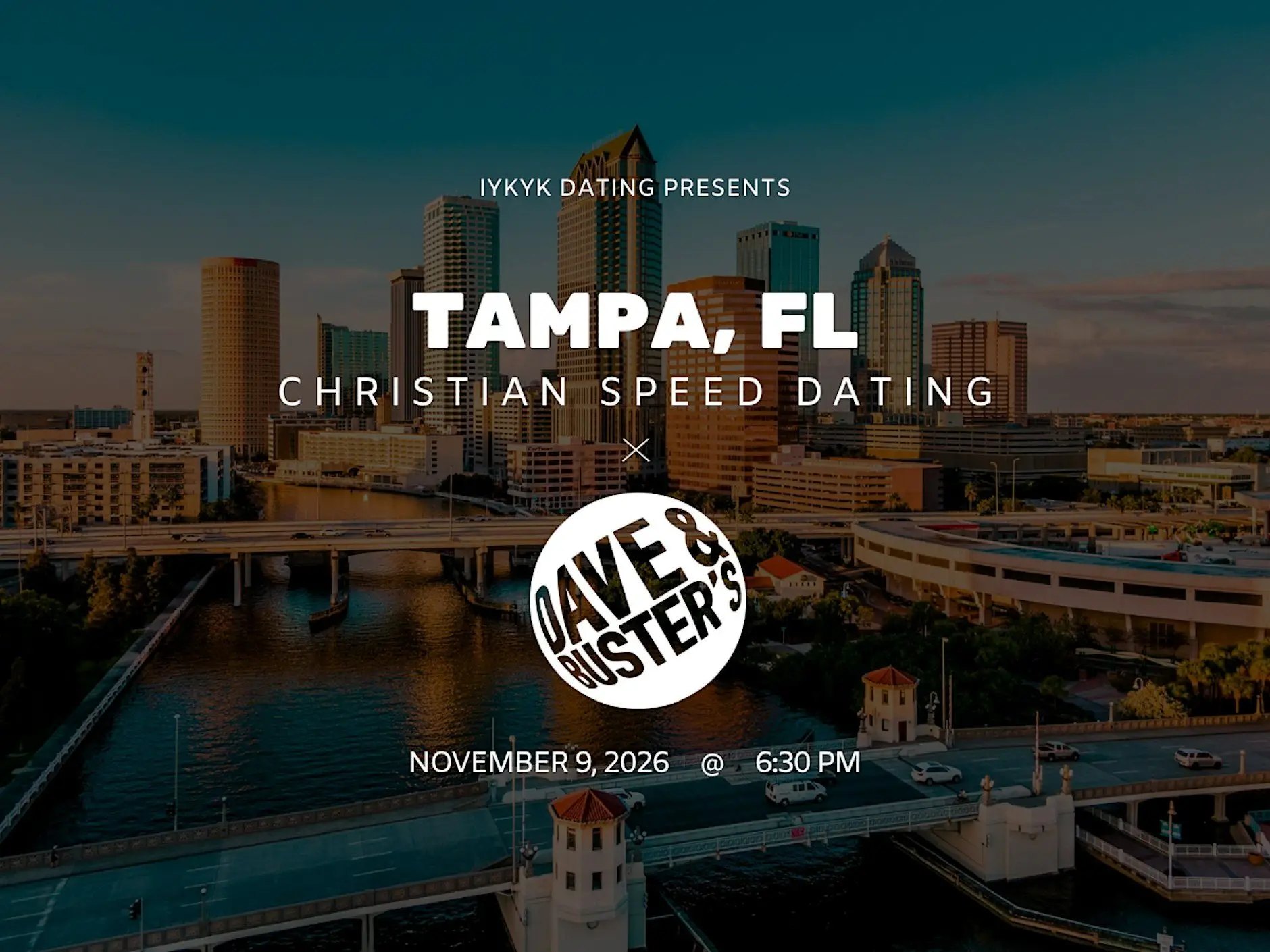 Tampa Christian Speed Dating | IYKYK Dating | 20s-30s | 11/9/26 Tampa Christian Speed Dating | IYKYK Dating | 20s-30s | 11/9/26