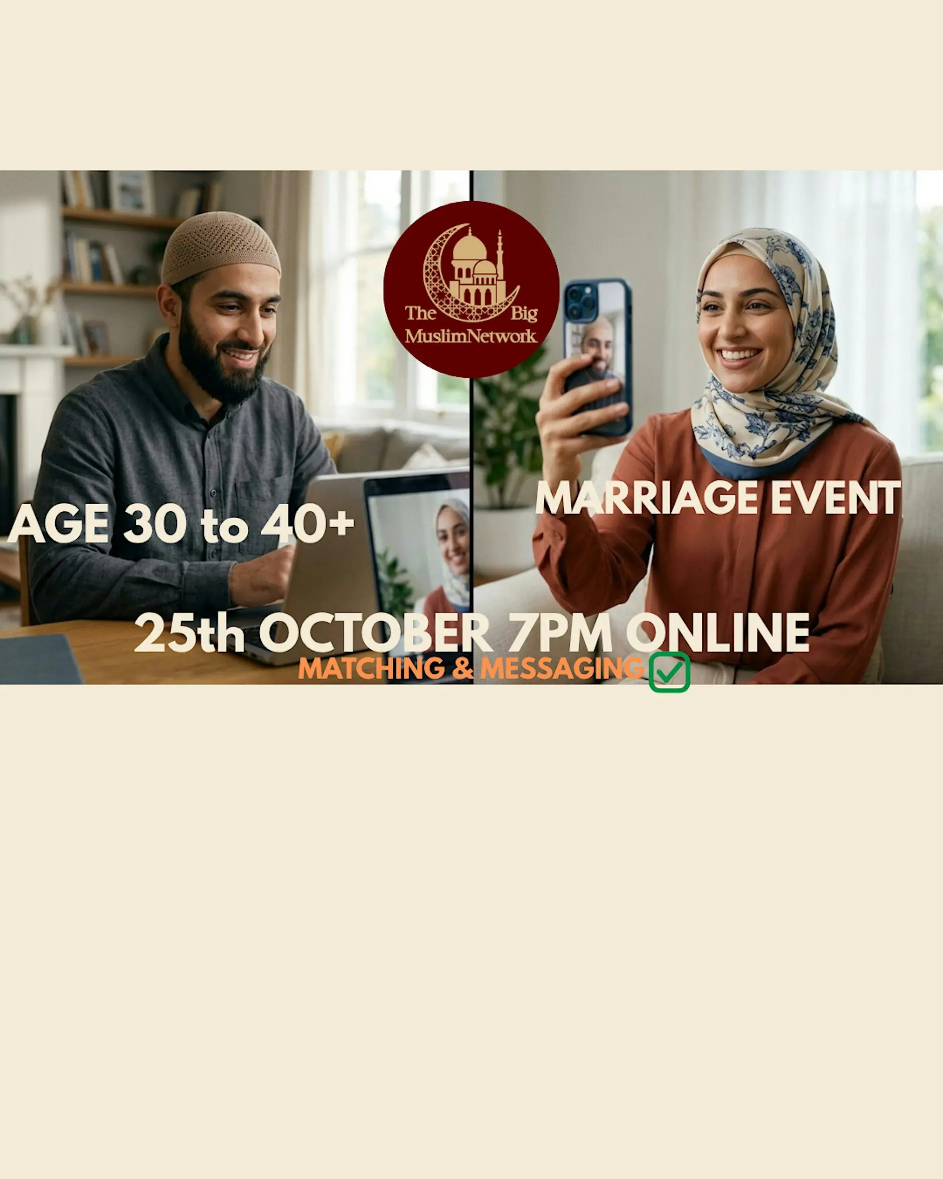 ONLINE | Age 30 to 44+ | SINGLE MUSLIM MARRIAGE EVENT | Virtual Meetup