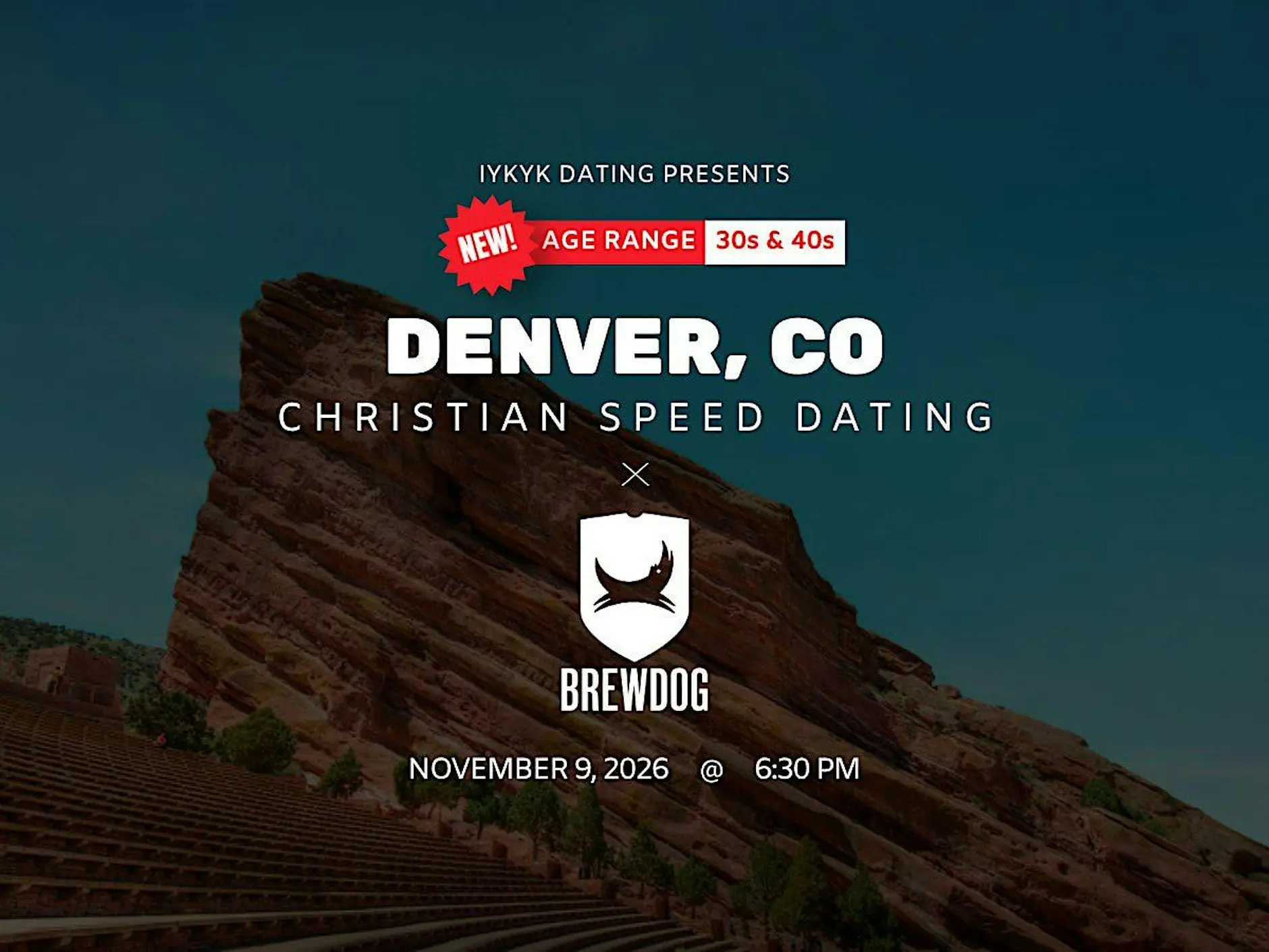 Denver Christian Speed Dating | IYKYK Dating | 33-49 | 11/9/26