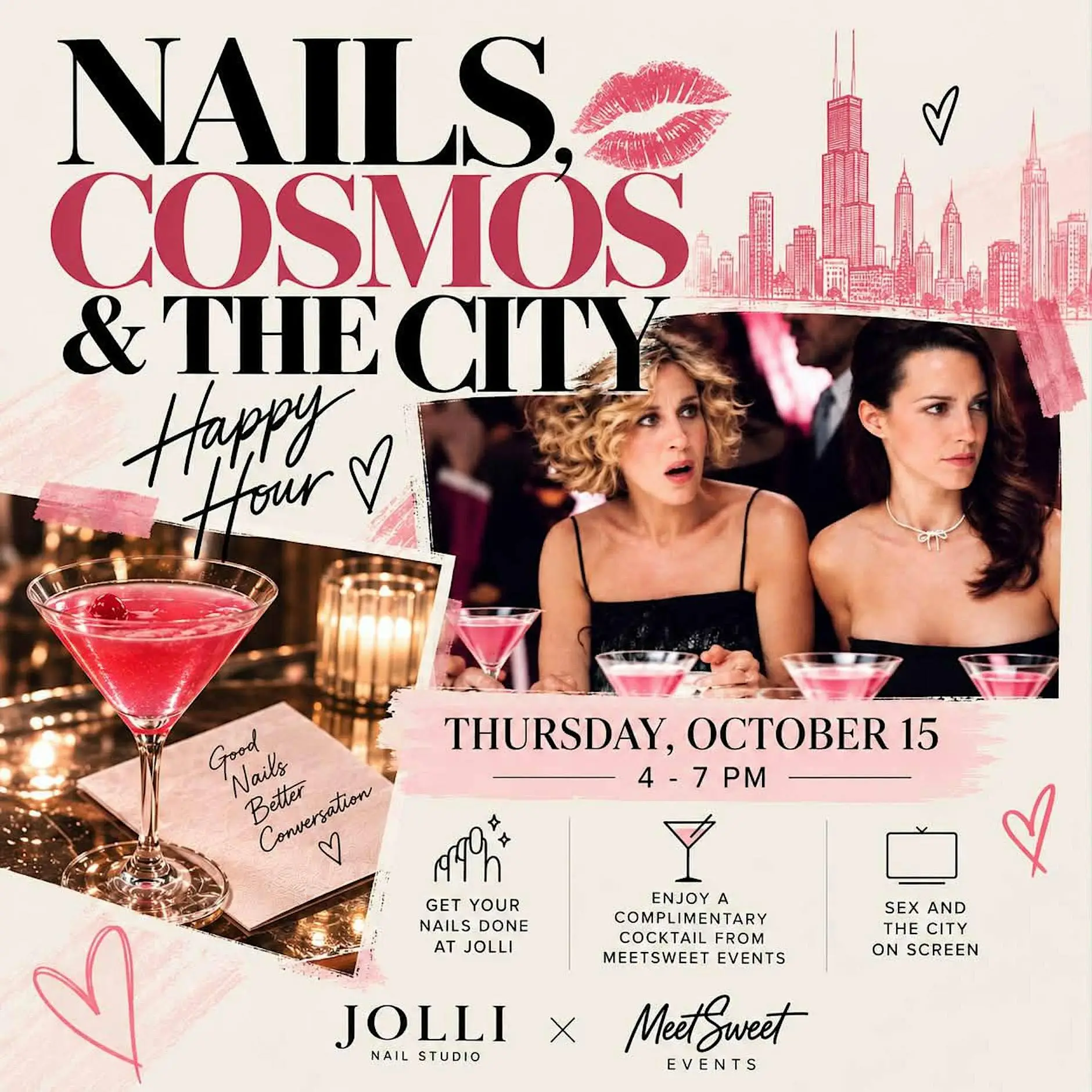 Sex and the City Happy Hour at Jolli Nail Studio- Chicago- October Sex and the City Happy Hour at Jolli Nail Studio- Chicago- October