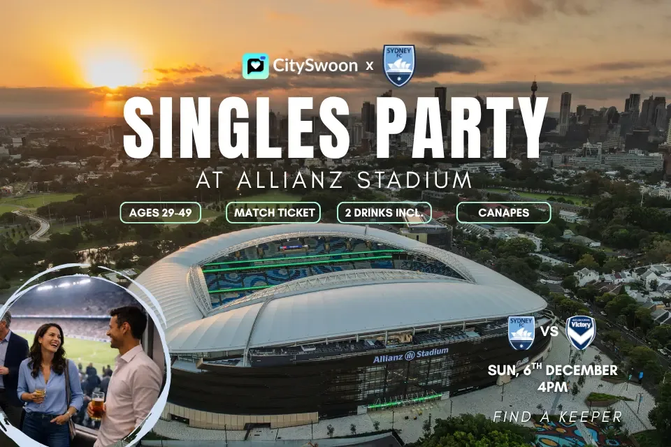 Sydney FC x CitySwoon Singles Party @ Allianz Sydney FC x CitySwoon Singles Party @ Allianz