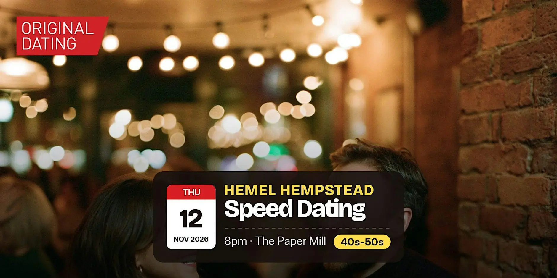 Speed Dating in Hemel Hempstead @ The Paper Mill | 40s-50s