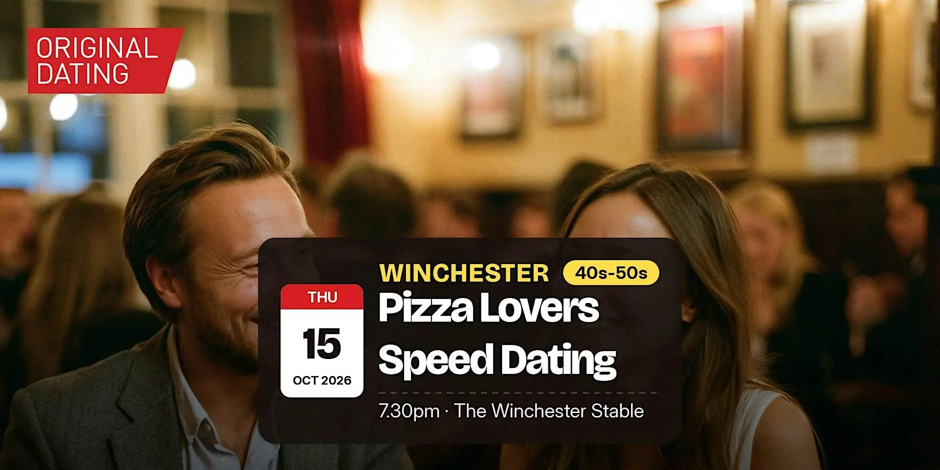 Pizza Lovers Speed Dating in Winchester @ The Winchester Stable | 40s-50s Pizza Lovers Speed Dating in Winchester @ The Winchester Stable | 40s-50s