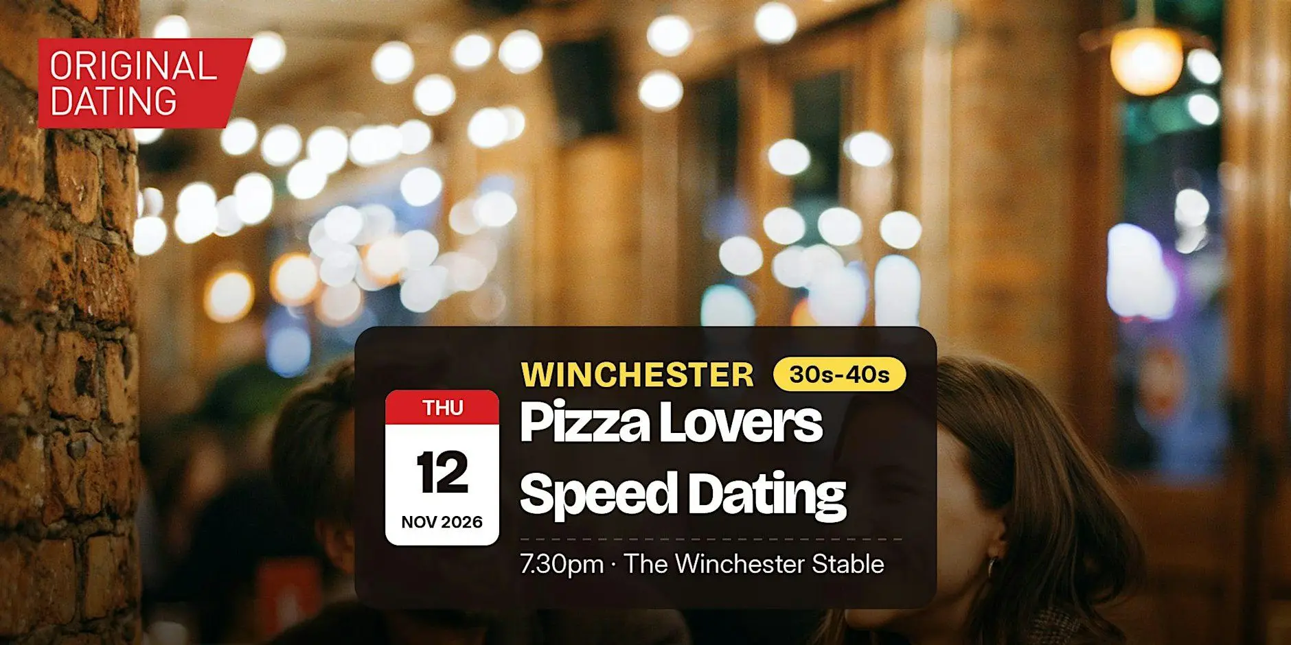 Pizza Lovers Speed Dating in Winchester @ The Winchester Stable | 30s-40s Pizza Lovers Speed Dating in Winchester @ The Winchester Stable | 30s-40s