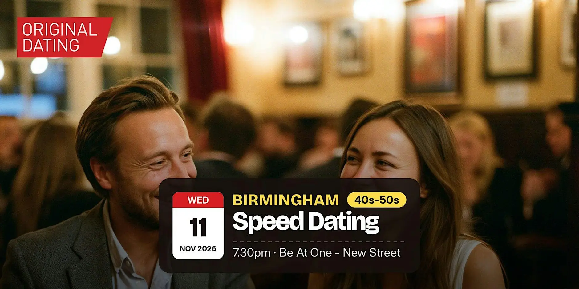 Speed Dating in Birmingham @ Be At One - New Street | 40s-50s
