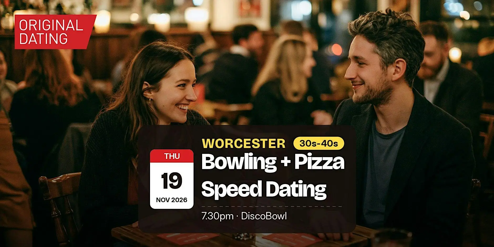Bowling + Pizza Speed Dating in Worcester @ DiscoBowl | 30s-40s Bowling + Pizza Speed Dating in Worcester @ DiscoBowl | 30s-40s