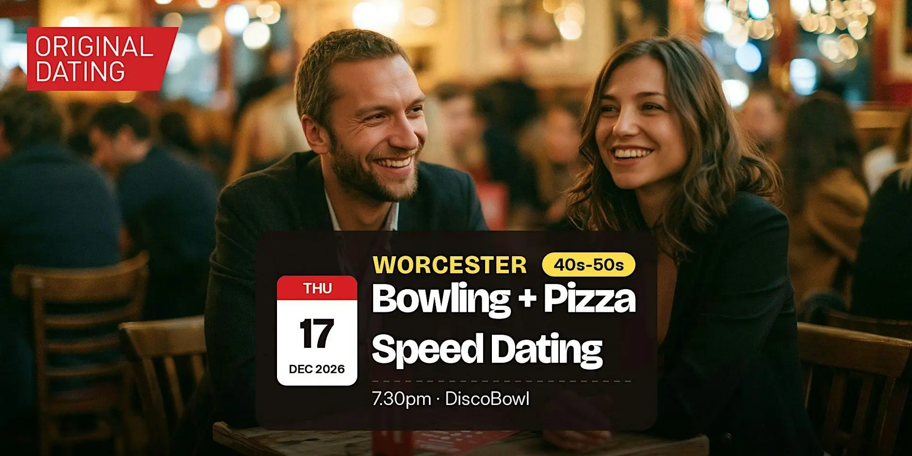 Bowling + Pizza Speed Dating in Worcester @ DiscoBowl | 40s-50s Bowling + Pizza Speed Dating in Worcester @ DiscoBowl | 40s-50s