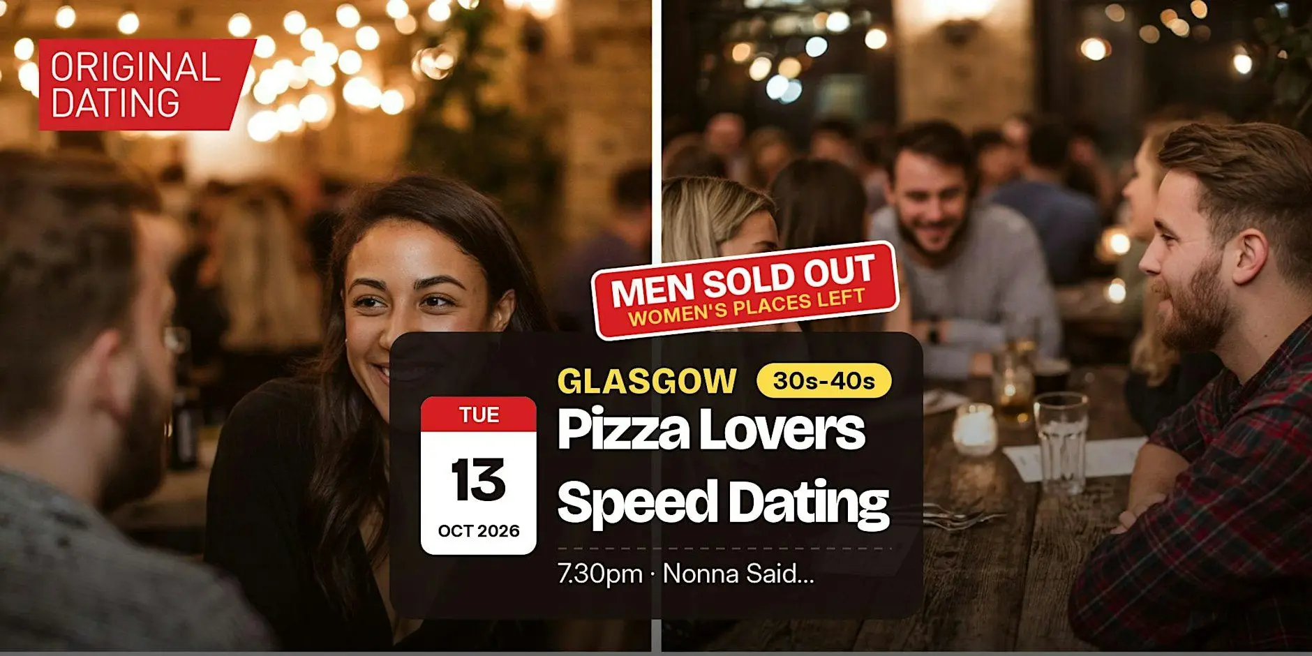 Pizza Lovers Speed Dating in Glasgow @ Nonna Said... | 30s-40s