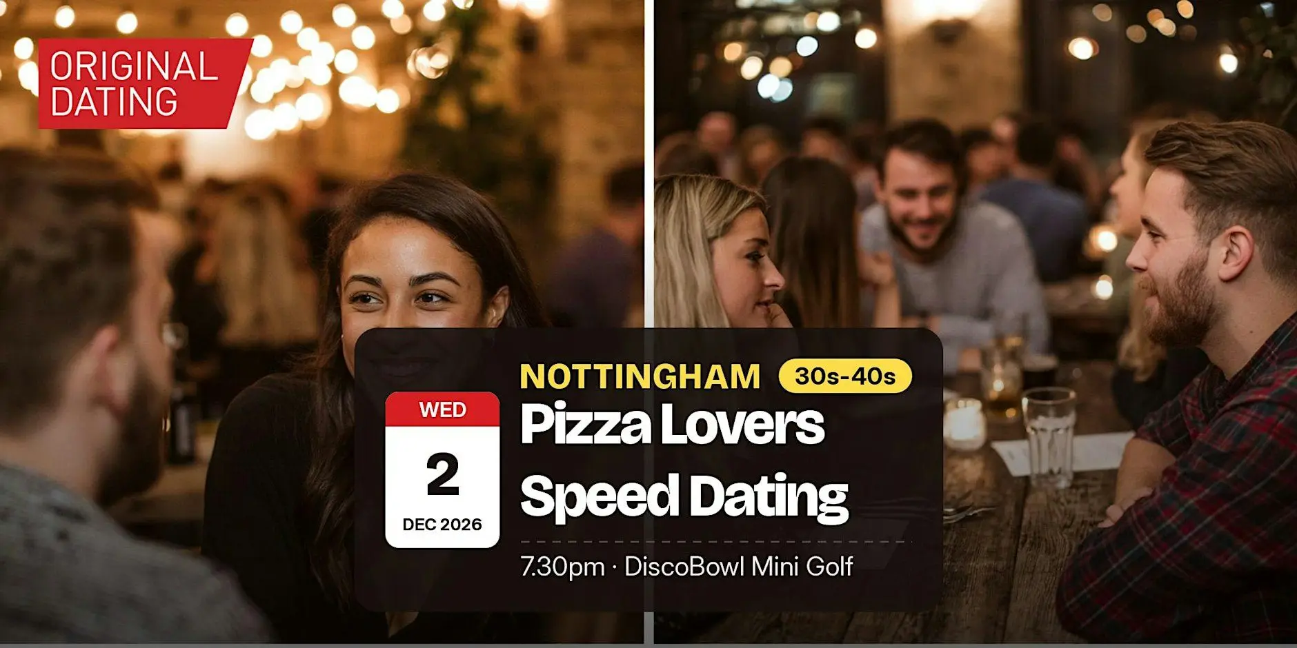 Pizza Lovers Speed Dating in Nottingham @ DiscoBowl Mini Golf | 30s-40s Pizza Lovers Speed Dating in Nottingham @ DiscoBowl Mini Golf | 30s-40s