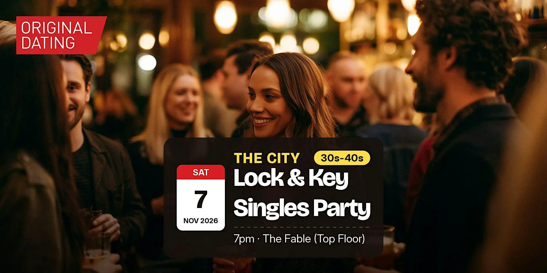Lock & Key Singles Party in The City @ The Fable (Top Floor) | 30s-40s Lock & Key Singles Party in The City @ The Fable (Top Floor) | 30s-40s