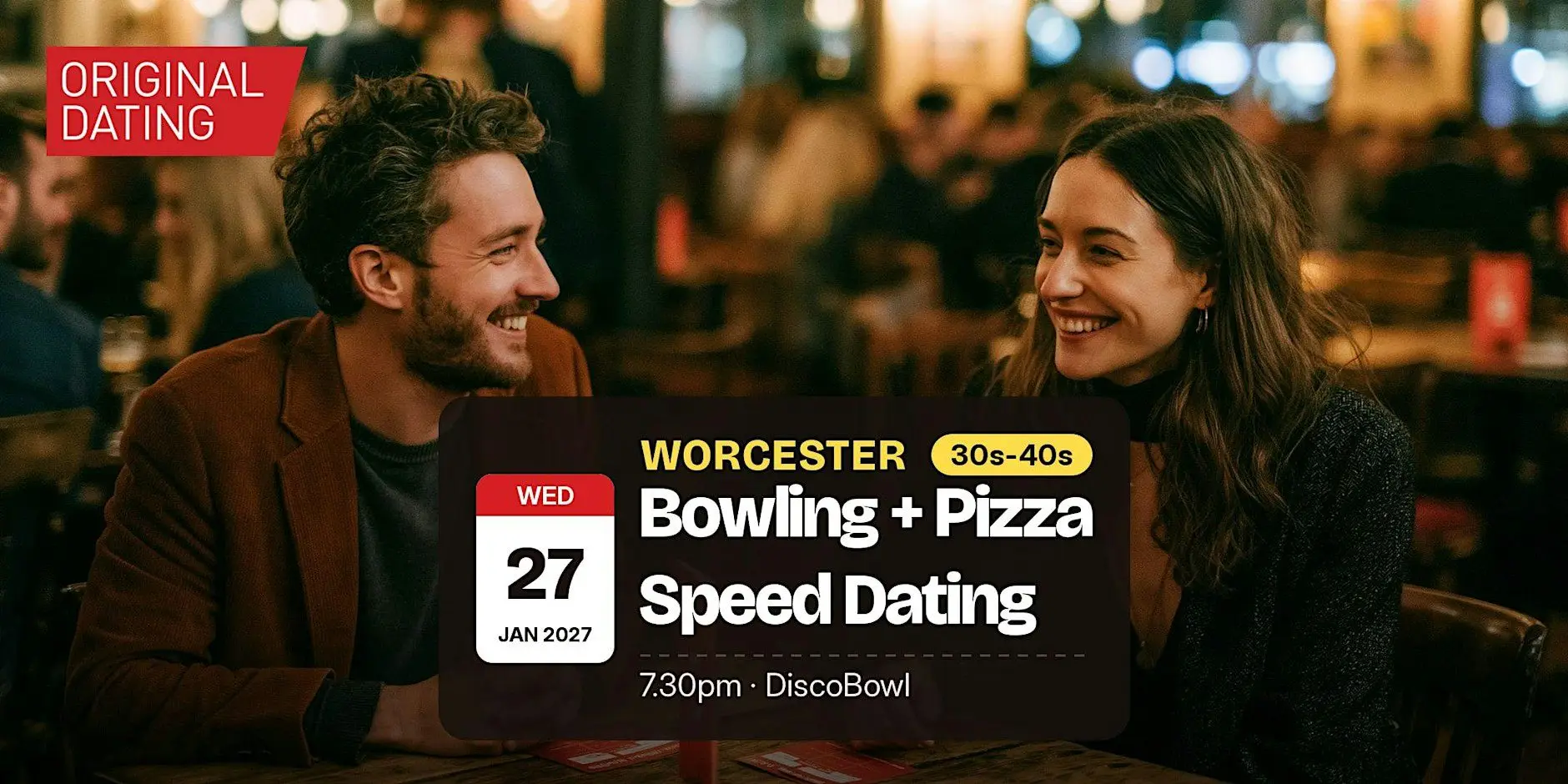Bowling + Pizza Speed Dating in Worcester @ DiscoBowl | 30s-40s Bowling + Pizza Speed Dating in Worcester @ DiscoBowl | 30s-40s