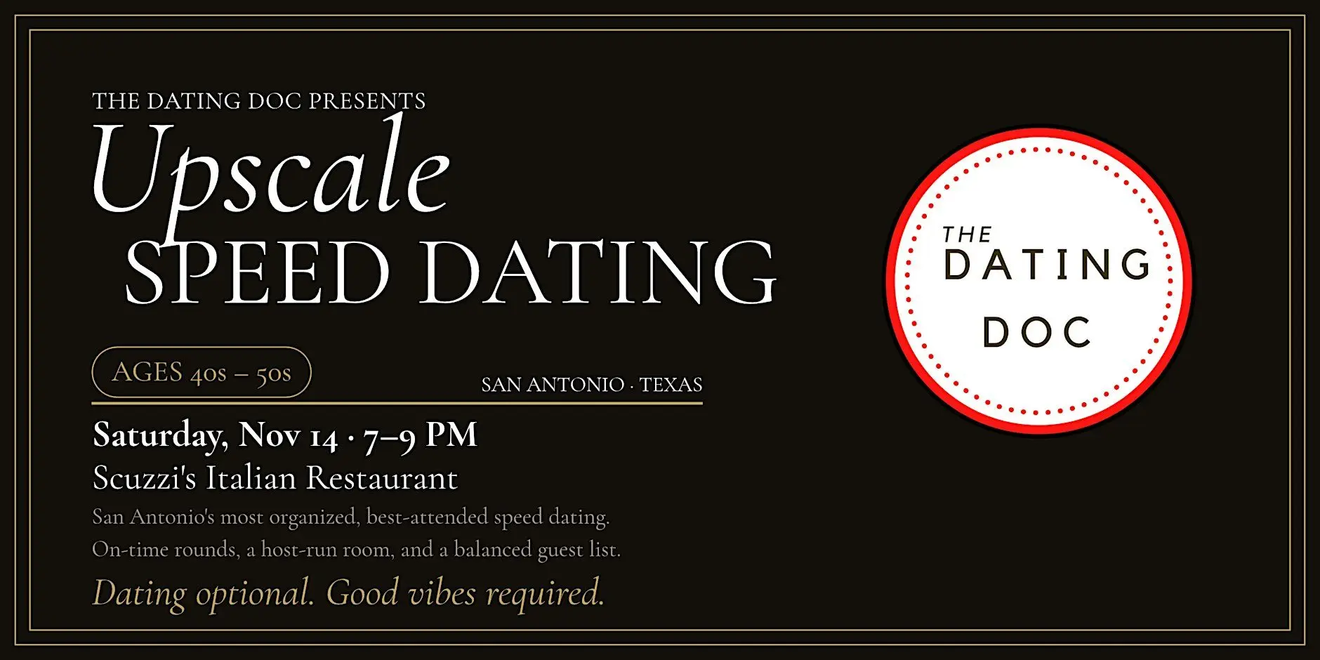 San Antonio Upscale Speed Dating (Ages: 40s-50s)