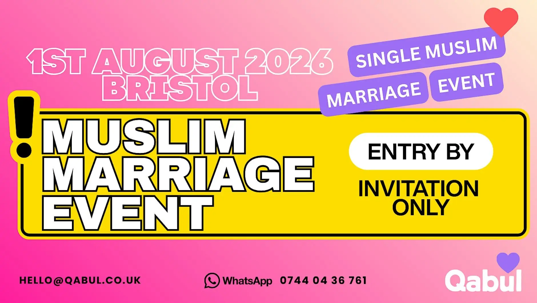 Bristol - MUSLIM MARRIAGE EVENT | 1-to-1 Single Meetup | INVITE ONLY