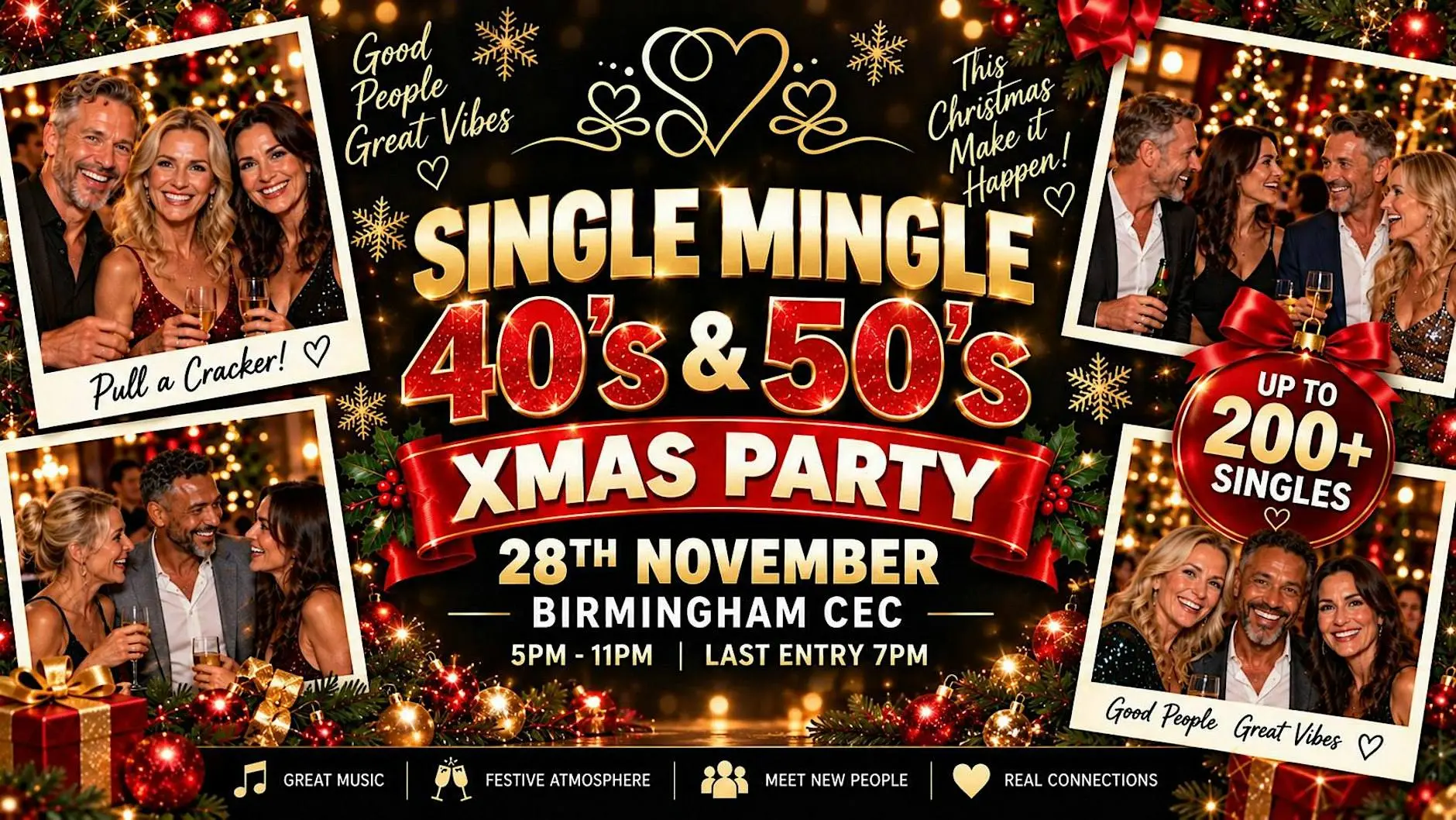 Single Mingle Birmingham ~ 40s & 50s Xmas Party ~ 28th November 2026 Single Mingle Birmingham ~ 40s & 50s Xmas Party ~ 28th November 2026