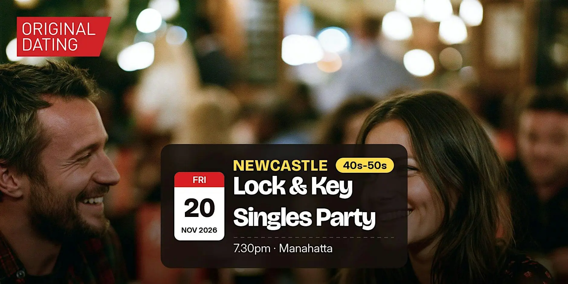 Lock & Key Singles Party in Newcastle @ Manahatta | 40s-50s Lock & Key Singles Party in Newcastle @ Manahatta | 40s-50s