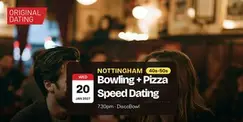 Bowling + Pizza Speed Dating in Nottingham @ DiscoBowl | 40s-50s