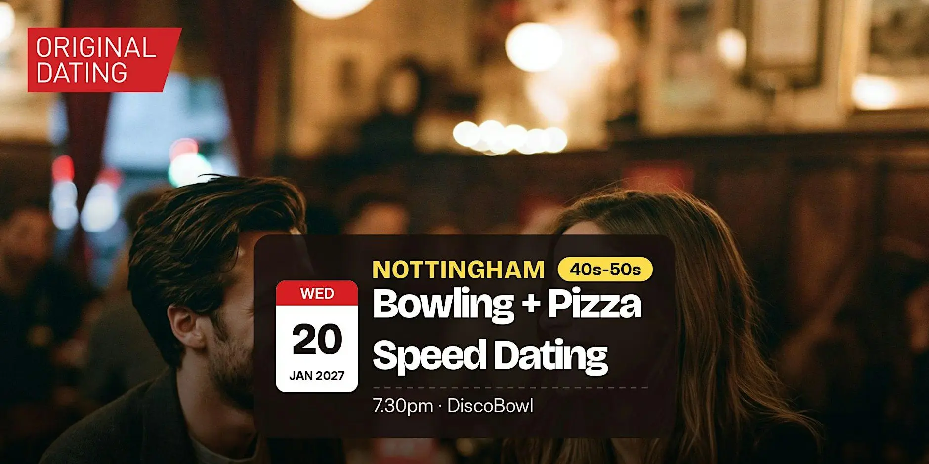Bowling + Pizza Speed Dating in Nottingham @ DiscoBowl | 40s-50s