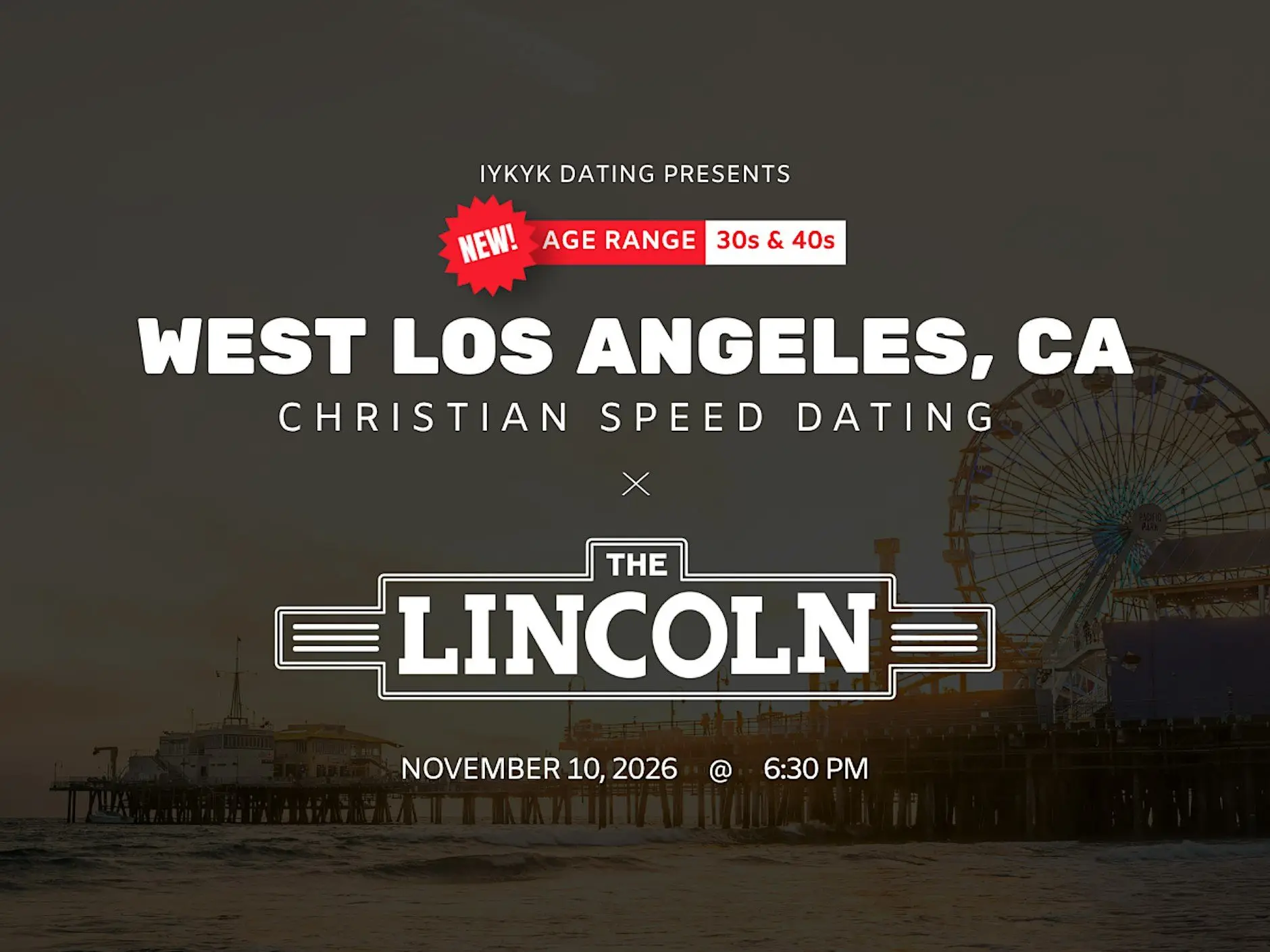 West LA Christian Speed Dating | IYKYK Dating | 33-49 | 11/10/26 West LA Christian Speed Dating | IYKYK Dating | 33-49 | 11/10/26
