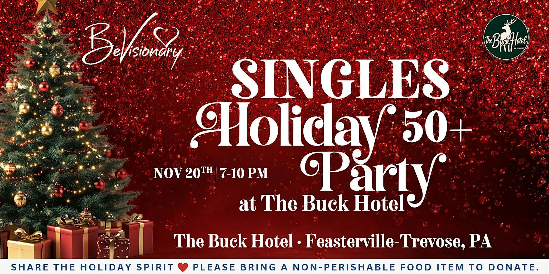 Singles Holiday Party at The Buck Hotel | 50+