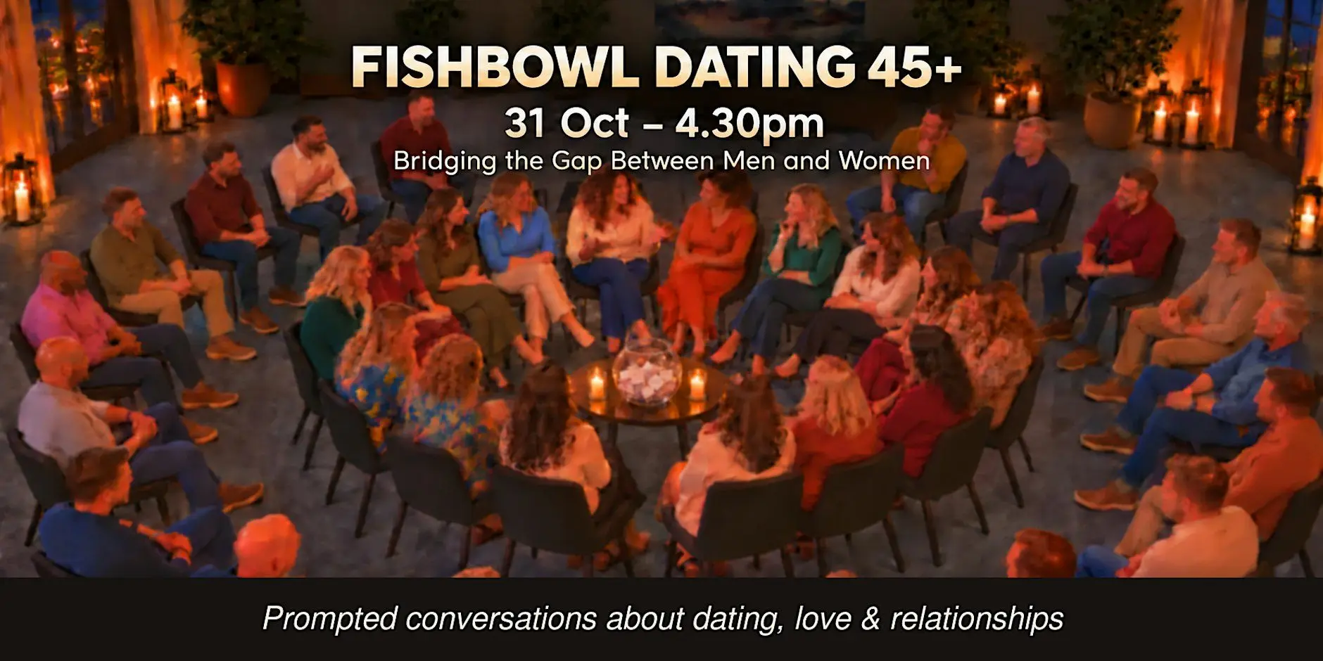 A FISHBOWL DATING EXPERIENCE 45+ - Socializing afterwards