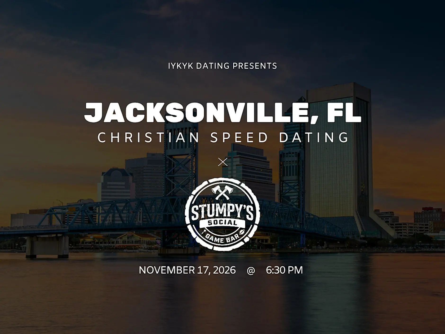 Jacksonville Christian Speed Dating | IYKYK Dating | 20s-30s | 11/17/26 Jacksonville Christian Speed Dating | IYKYK Dating | 20s-30s | 11/17/26